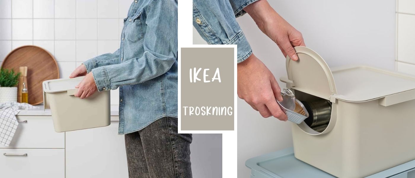 سطل زباله ایکیا مدل IKEA TROSKNING حجم 12 لیتر